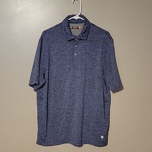 Cremieux Golf Polo Shirt Blue Mens Size Large